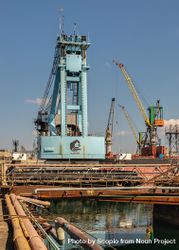 Shipyard at the seaport in Chernomorsk, Ukraine 5qBZ14