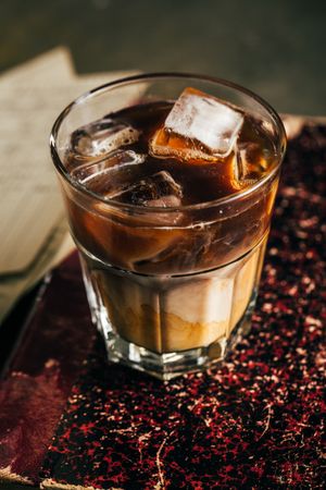Cold espresso coffee glass