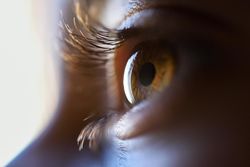 Close up shot of a girl’s eye