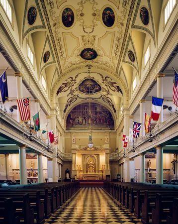 St. Louis Cathedral interior in New Orleans, Louisiana