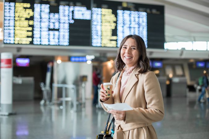Woman standing in airport