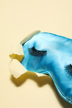 False eyelashes, concept of different makeup accessories