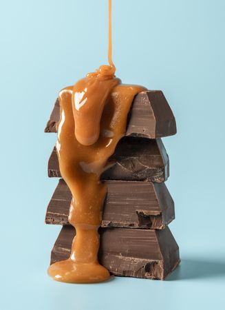 Chocolate and caramel sauce