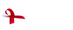Red ribbons, HIV awareness concept, world AIDS day, world hypertension day, world cancer day with copy space