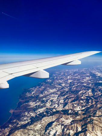Aerial view from porthole