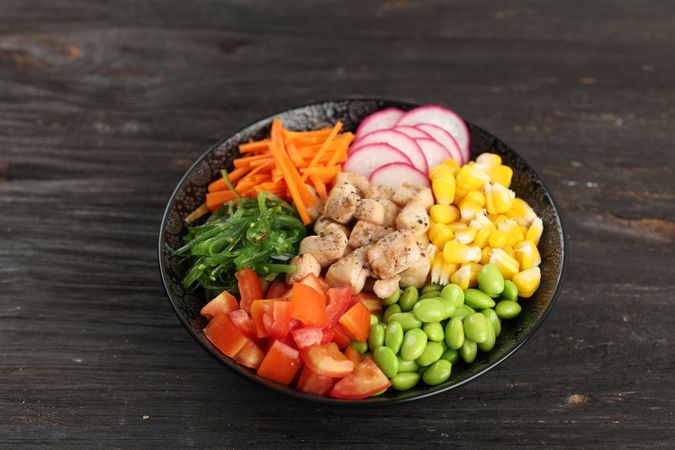 Poke or Buddha Bowl with Chicken Fillet
