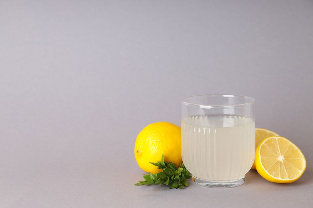 Concept of tasty drink, Limoncello, space for text