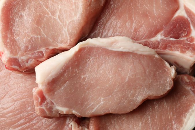 Raw meat for steak on whole background
