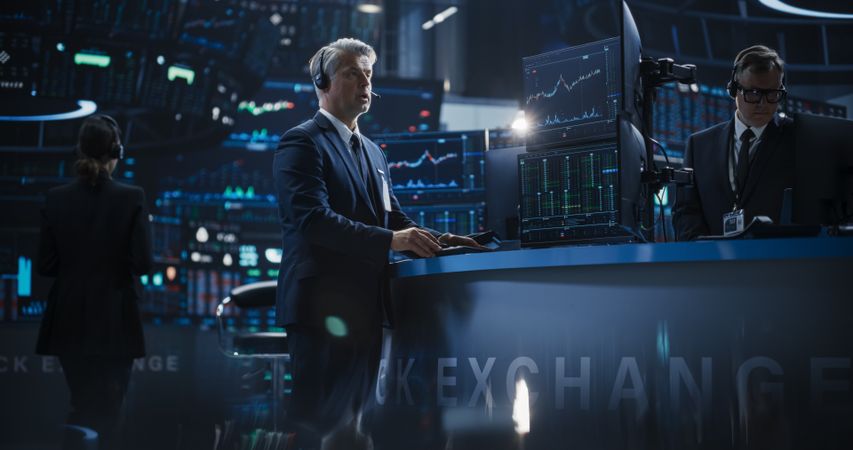Professional Investment Banker at Work