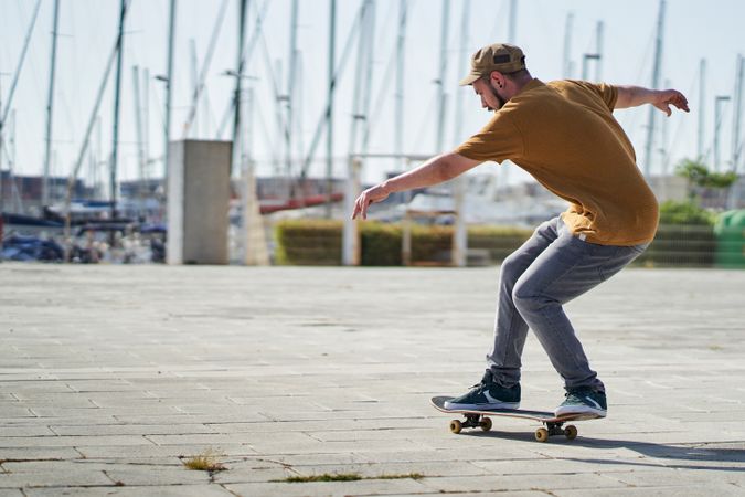 a skater spinning with dexterity and speed