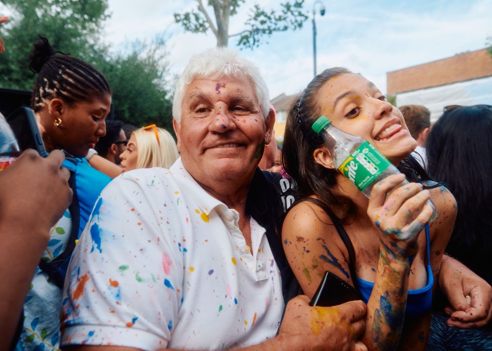London, England, United Kingdom - August 27, 2022: Multi-generational revelers at Carnival