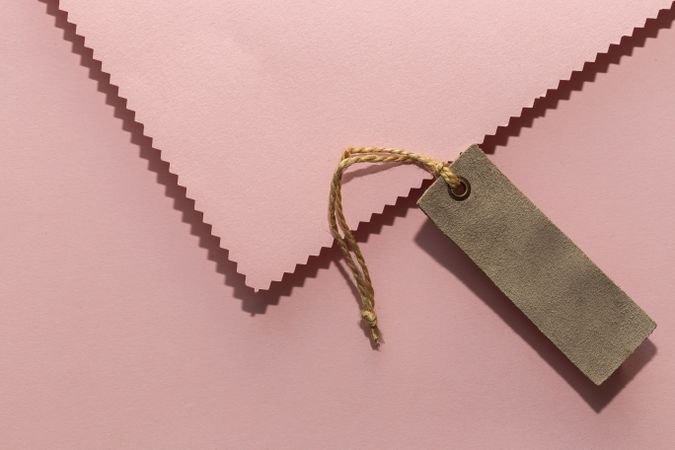 Natural leather labels for price or advertising