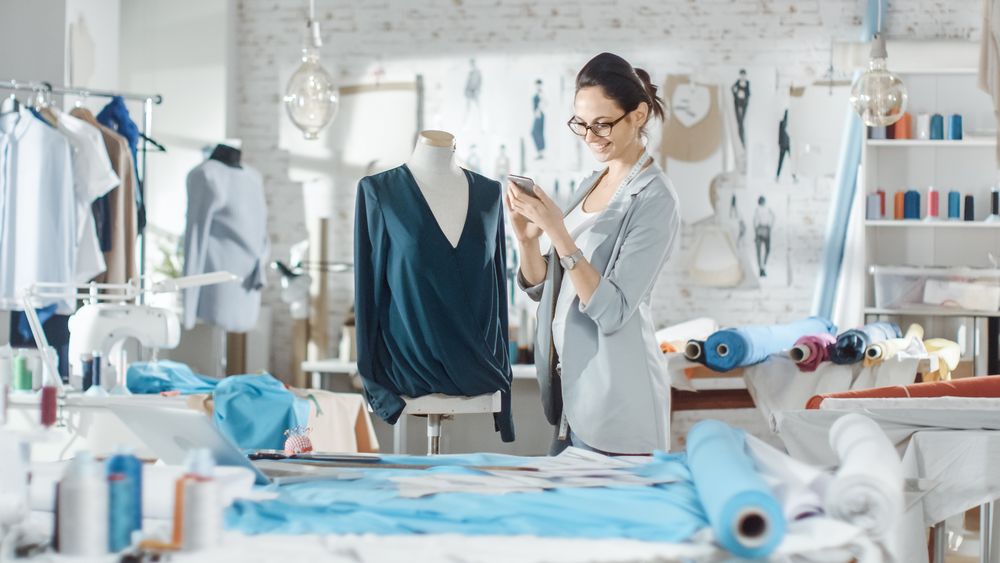 Woman fashion, designer,  Working with Tailoring Mannequin, Adjusting Blouse