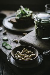Bowl of cashews for cooking pate