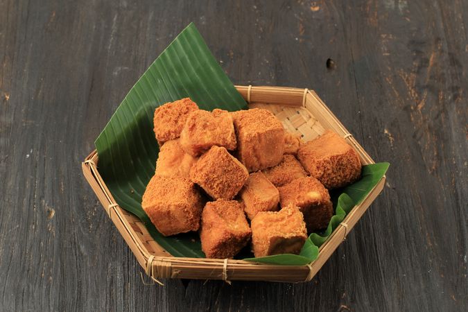 Basket of deep fried tofu