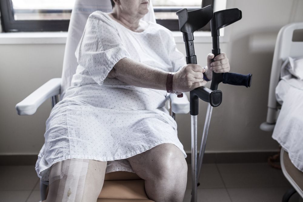 Mature woman hospitalized