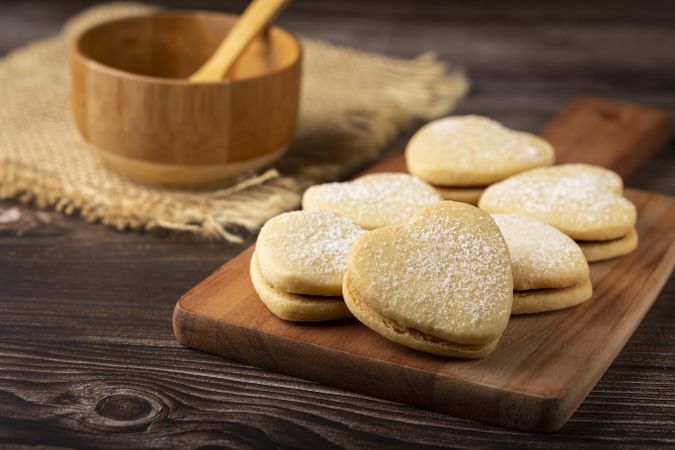 Delicious buttery biscuits filled with guava paste.