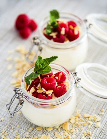 Delicious yogurt with berries