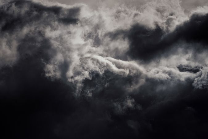 Stormy cloudy gray sky
