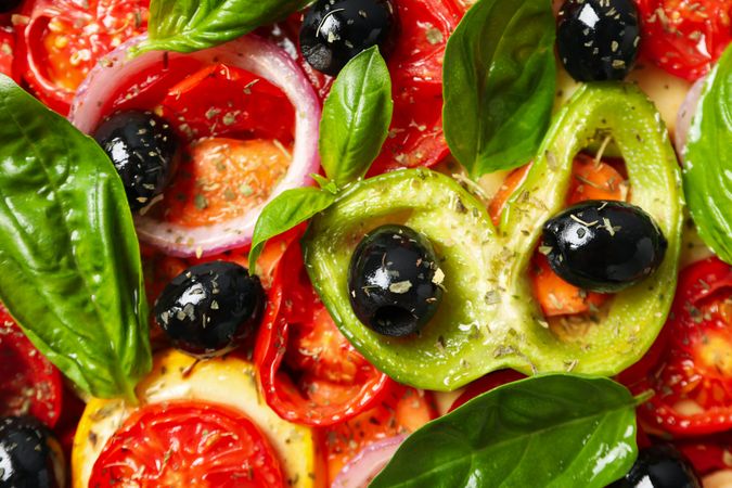 Concept of tasty food, delicious Vegetable galette