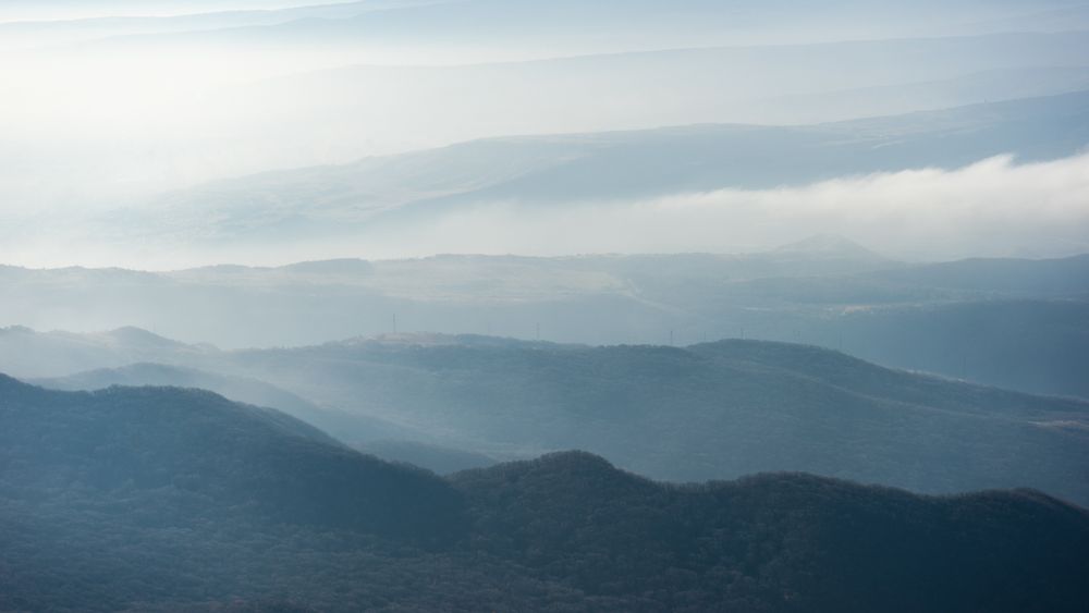 Caucasus mountain and clouds