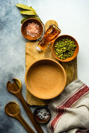 Raw ingredients for cooking healthy meal