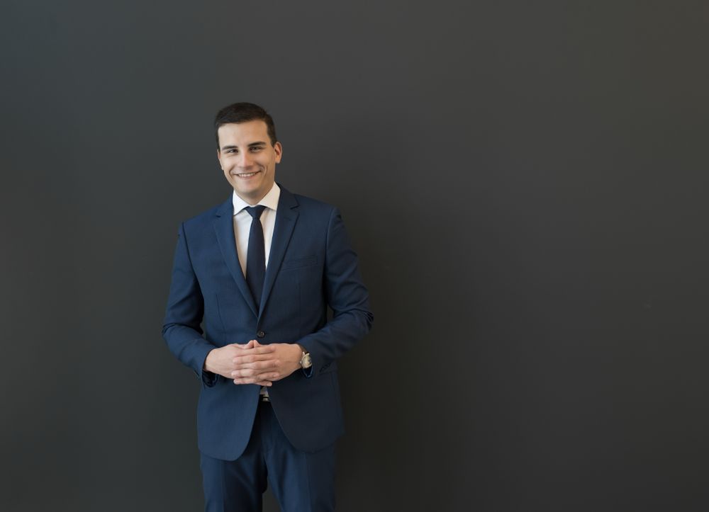 Elegant man in office suit