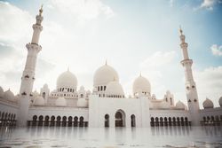 Breathtaking mosque in sunshine