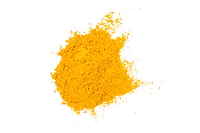Fragrant seasoning - turmeric, isolated on white background