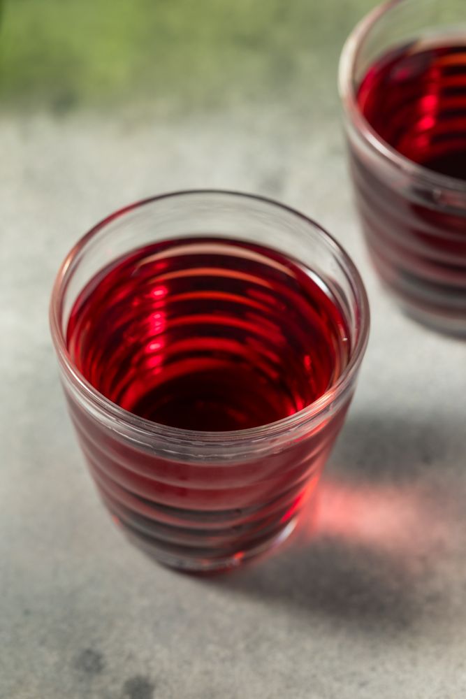 Cold Refreshing Wine and Vodka Krambambula Cocktail