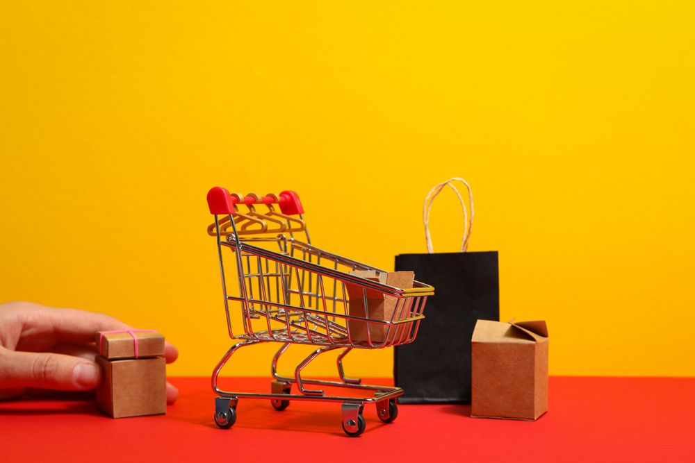 Concept of shopping, space for text