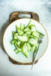 Delicious shaved cucumber salad