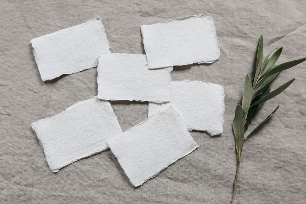 Spring, summer wedding stationery still life.