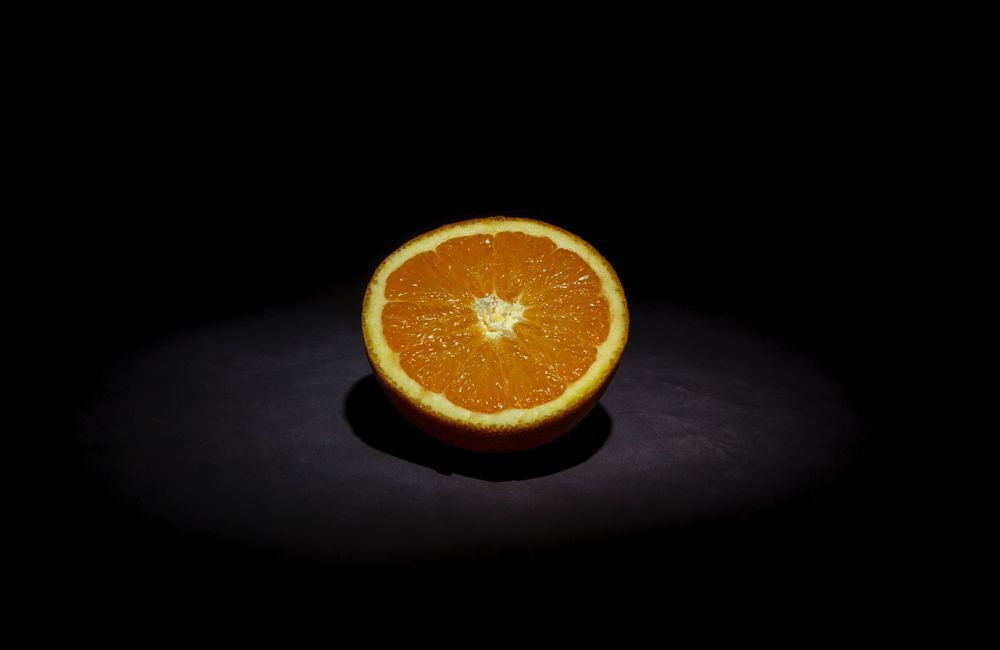 Fresh Oranges on dark background