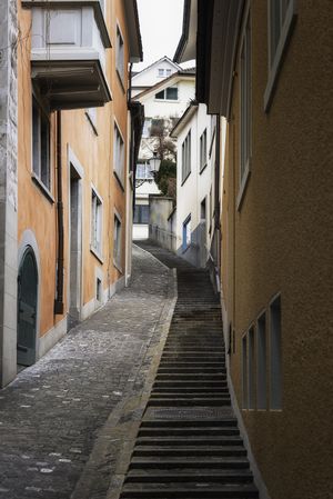 Street alley with stairs