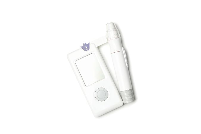 Blood glucose meter isolated on blank background