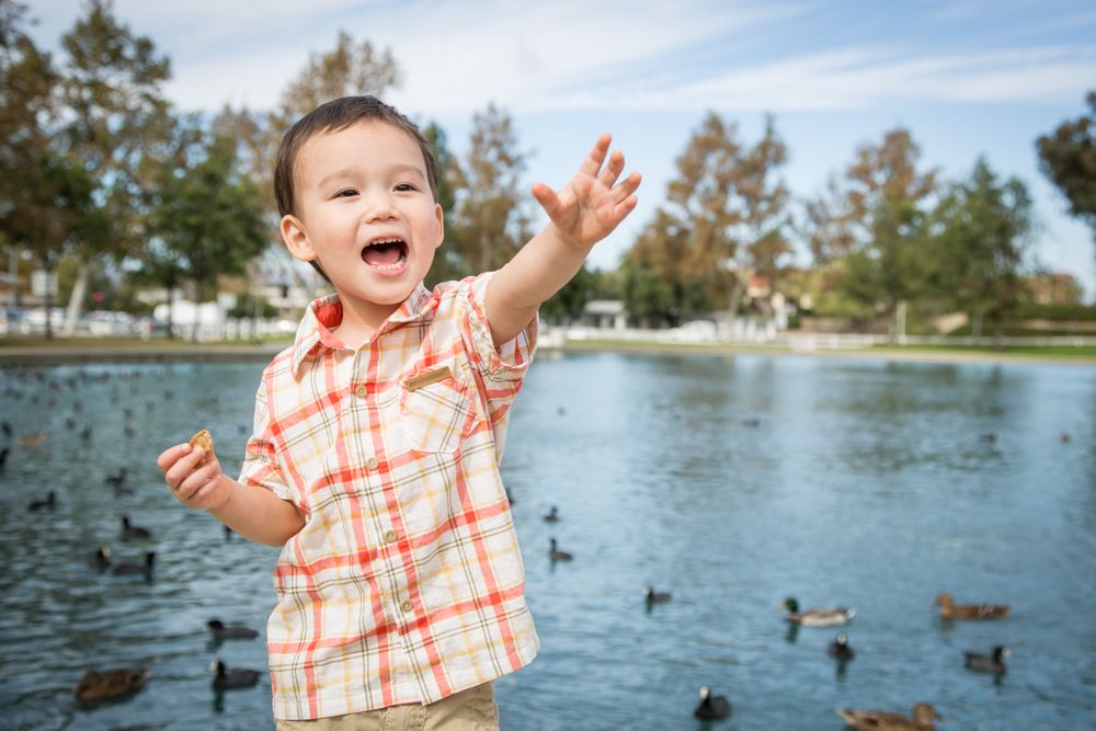 Boy Having Fun at the Park