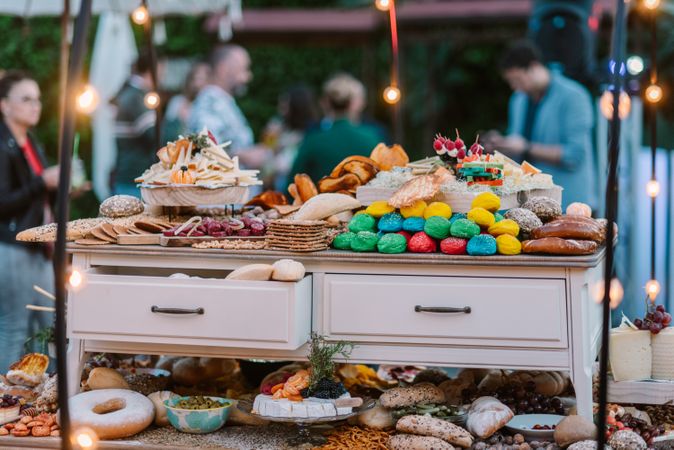 Candy bar with colorful pastry