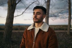 Portrait of an attractive man in nature
