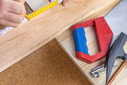 Woodworking and tools close-up