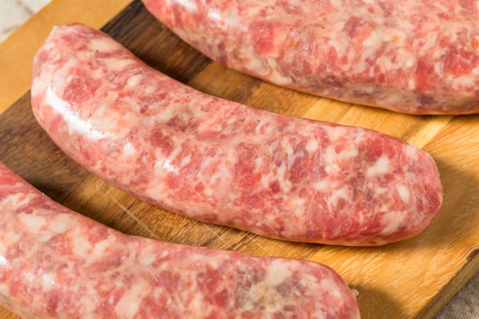 Grass Fed Homemade Raw German Bratwursts