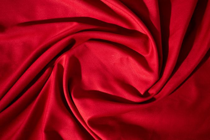 Silky Red Fabric Background Texture.