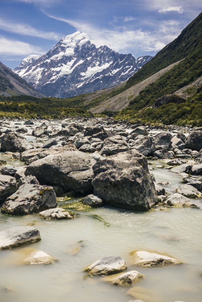 Beautiful landscape of mountains at New Zealand