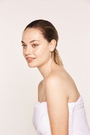 female demonstrating natural beauty
