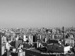 Grayscale photo of cityscape under clear sky 41ARj4