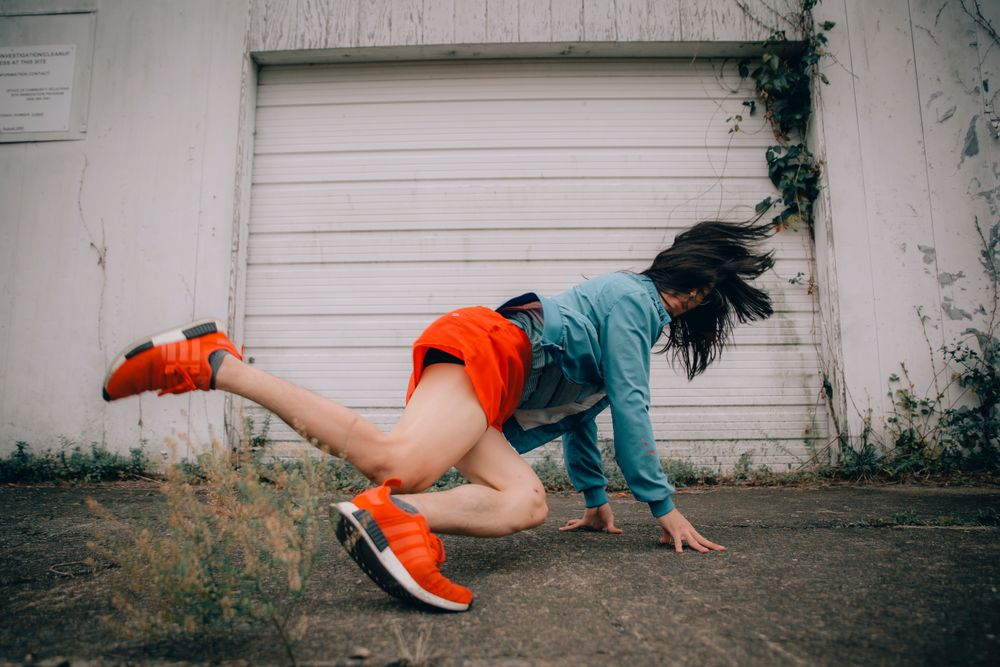 Woman dancing on the floor