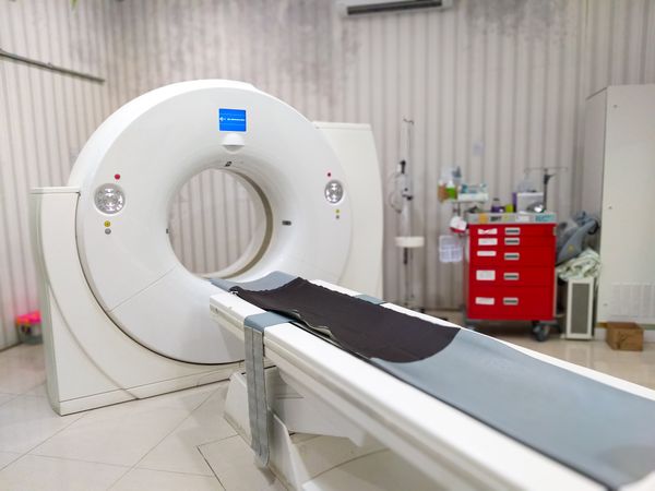 CT Scan Machine in Medical Imaging Room