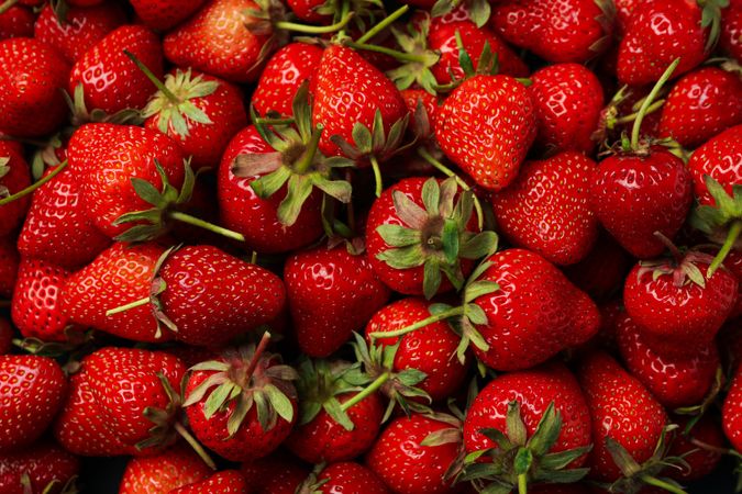Tasty red strawberry on whole background, close up. Summer berry