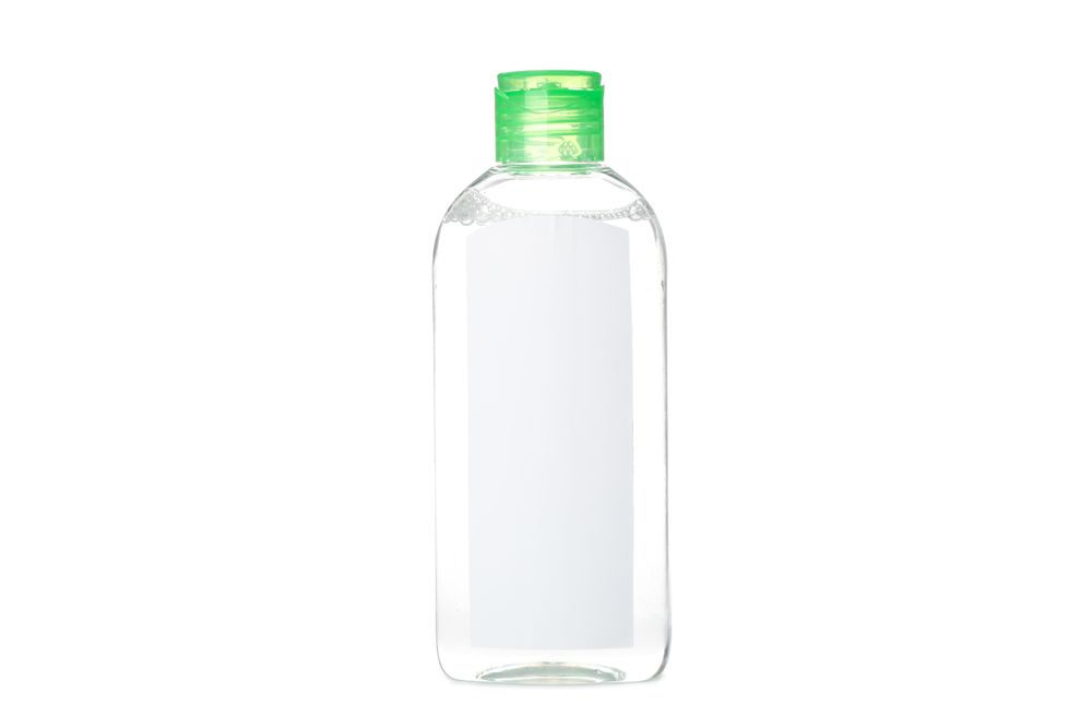 Liquid in bottle isolated on blank background
