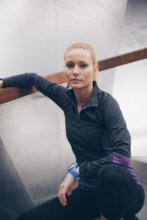 Portrait of a woman with sportswear